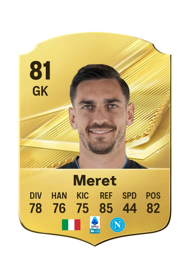 Alex Meret, Common kartı, reyting 81