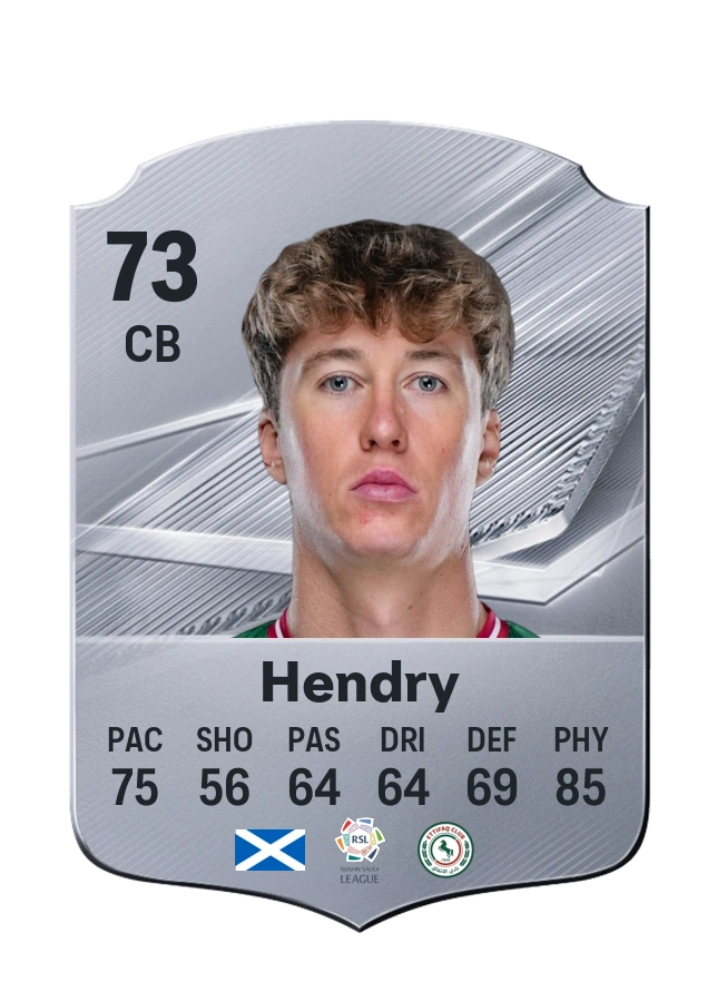 Jack Hendry، بطاقة Common، بتقييم 73