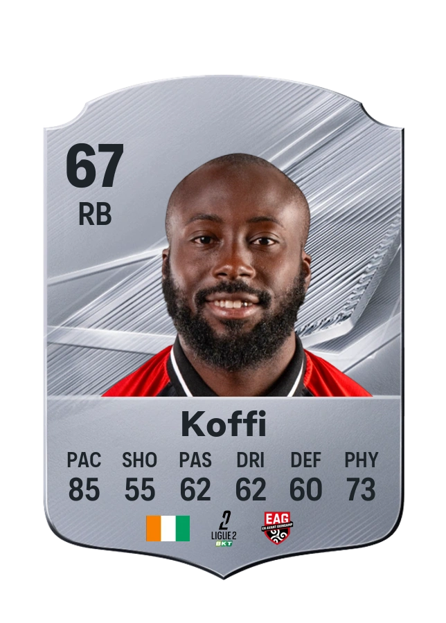 Erwin Koffi، بطاقة Common، بتقييم 67