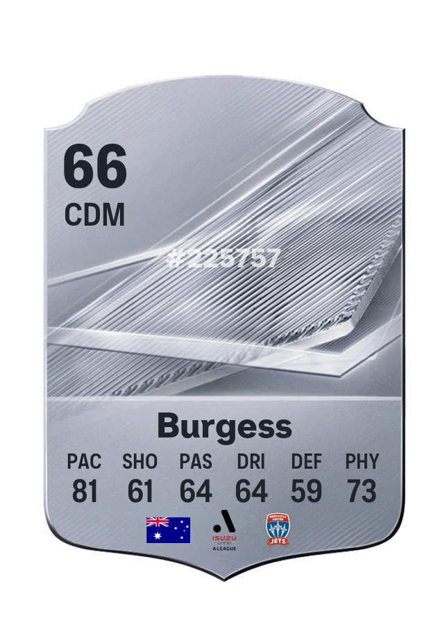 Common-Karte von Max Burgess, Wertung 66