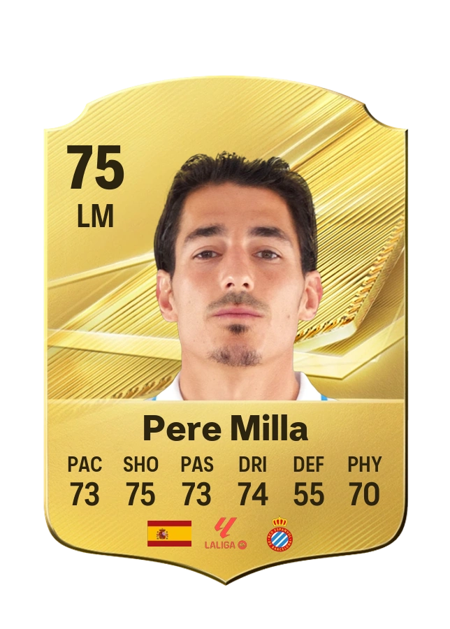 Pere Milla, Common card, rated 75