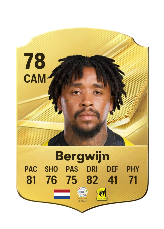 Carta Common di Steven Bergwijn, valutazione 78