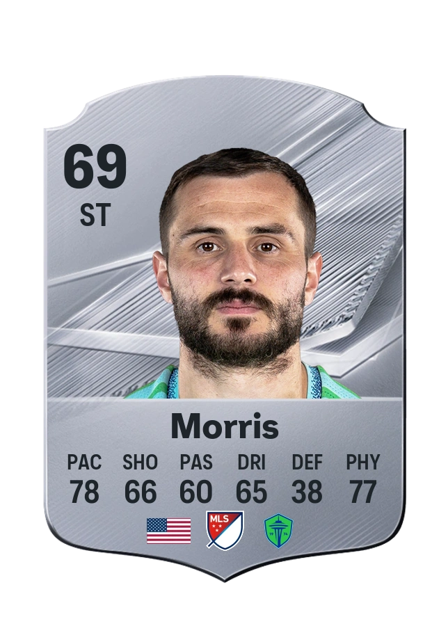 Common-Karte von Jordan Morris, Wertung 69