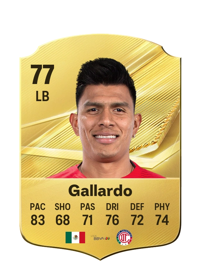 Jesús Gallardo، بطاقة Common، بتقييم 77