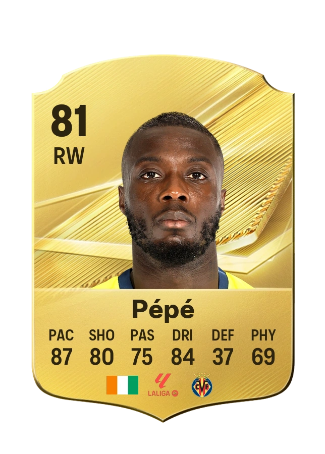 Carta Common de Nicolas Pépé, overall 81