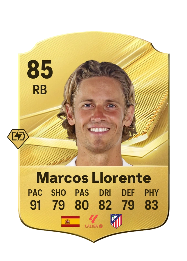 Marcos Llorente, Common card, rated 85