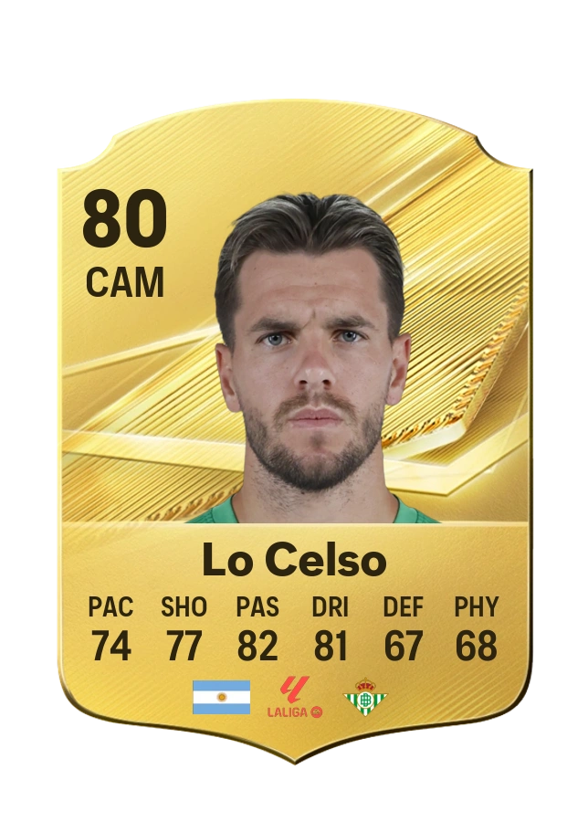 Common-Karte von Giovani Lo Celso, Wertung 80