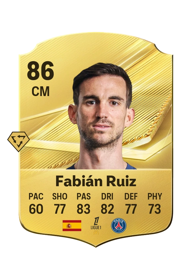 Carta Common di Fabián Ruiz, valutazione 86