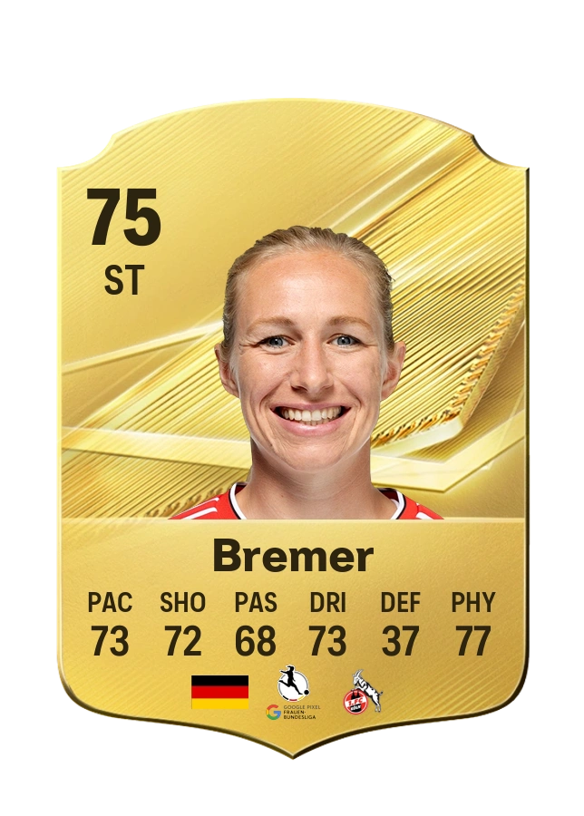 Pauline Bremer, Common card, rated 75
