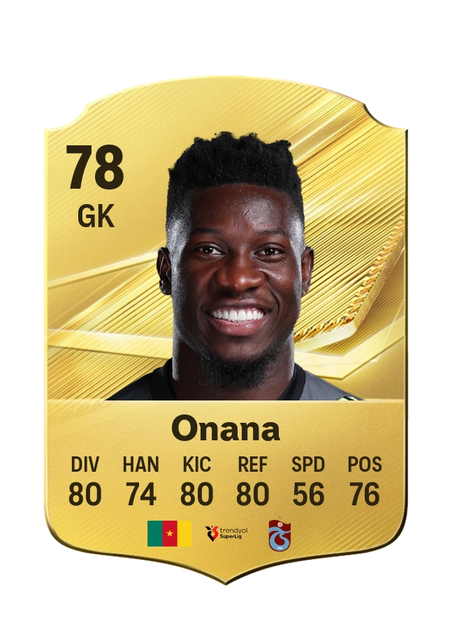 André Onana، بطاقة Common، بتقييم 78