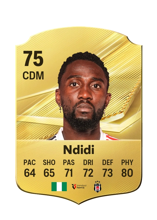 Wilfred Ndidi, Common card, rated 75