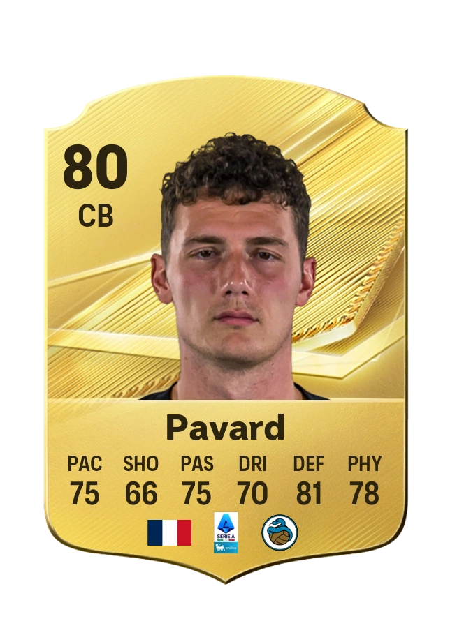 Common-Karte von Benjamin Pavard, Wertung 80