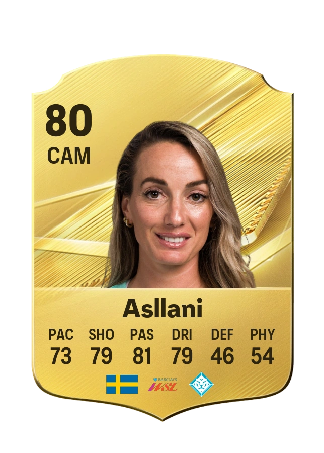Kosovare Asllani, Common card, rated 80