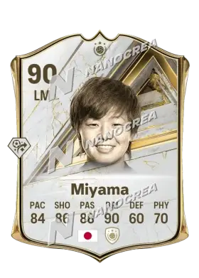 Aya Miyama, Base Icon card, rated 90