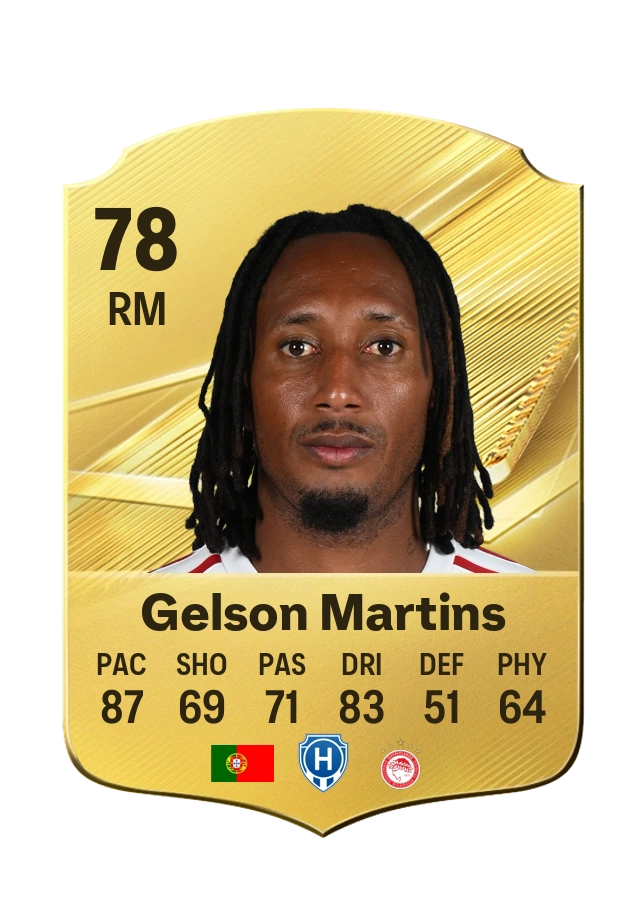 Gelson Martins, Common card, rated 78