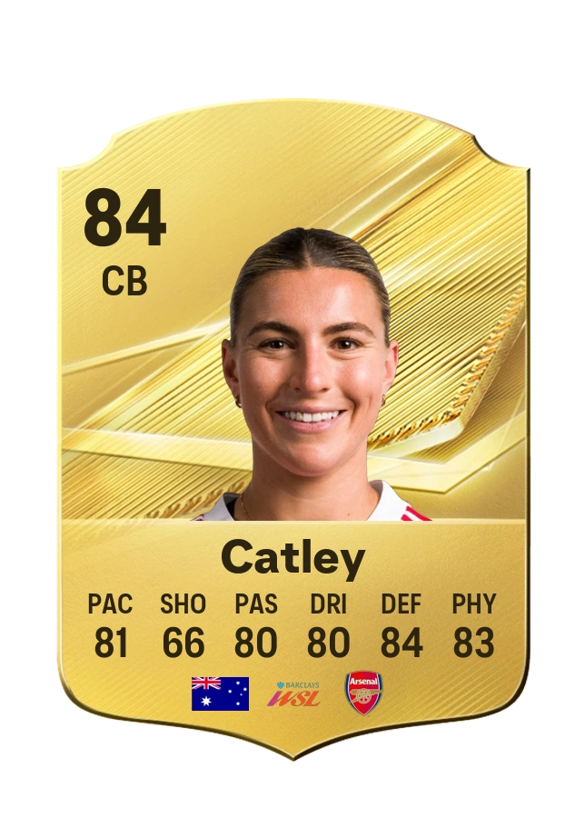 Steph Catley، بطاقة Common، بتقييم 84