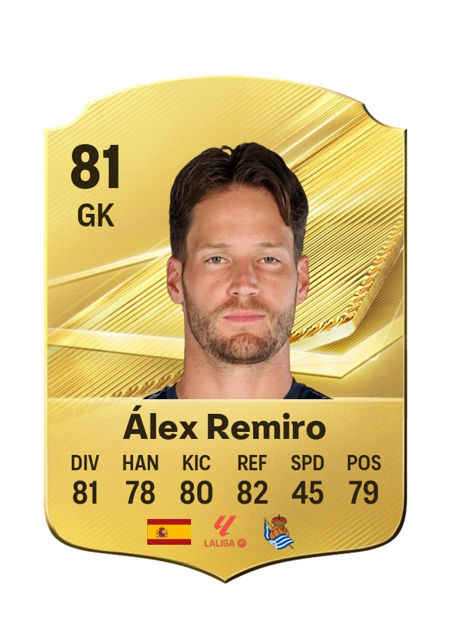 Álex Remiro, Common card, rated 81