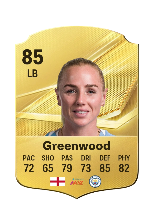 Carta Common de Alex Greenwood, valoración 85