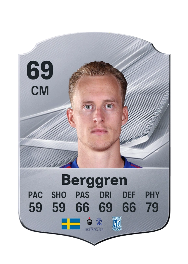 Gustav Berggren, Common card, rated 69