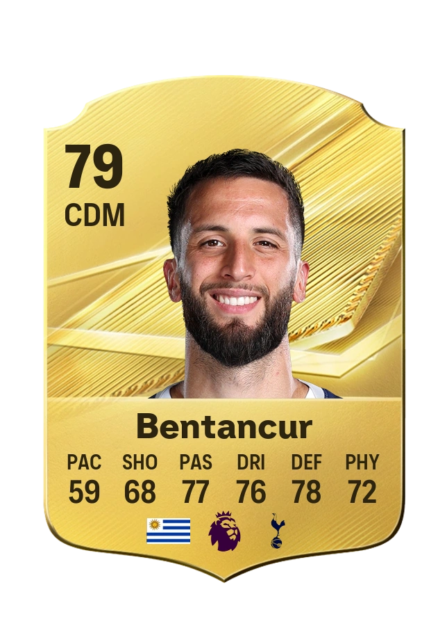 Rodrigo Bentancur، بطاقة Common، بتقييم 79