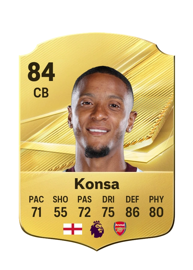Ezri Konsa، بطاقة Common، بتقييم 84
