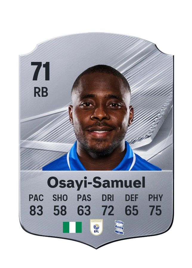 Bright Osayi-Samuel, Common card, rated 71