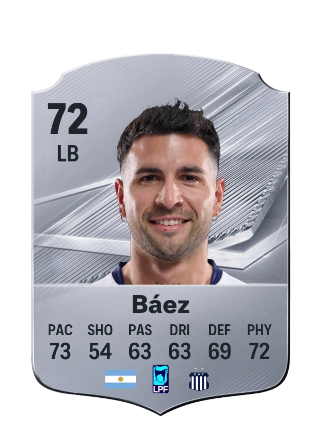 Gabriel Báez, Common card, rated 72