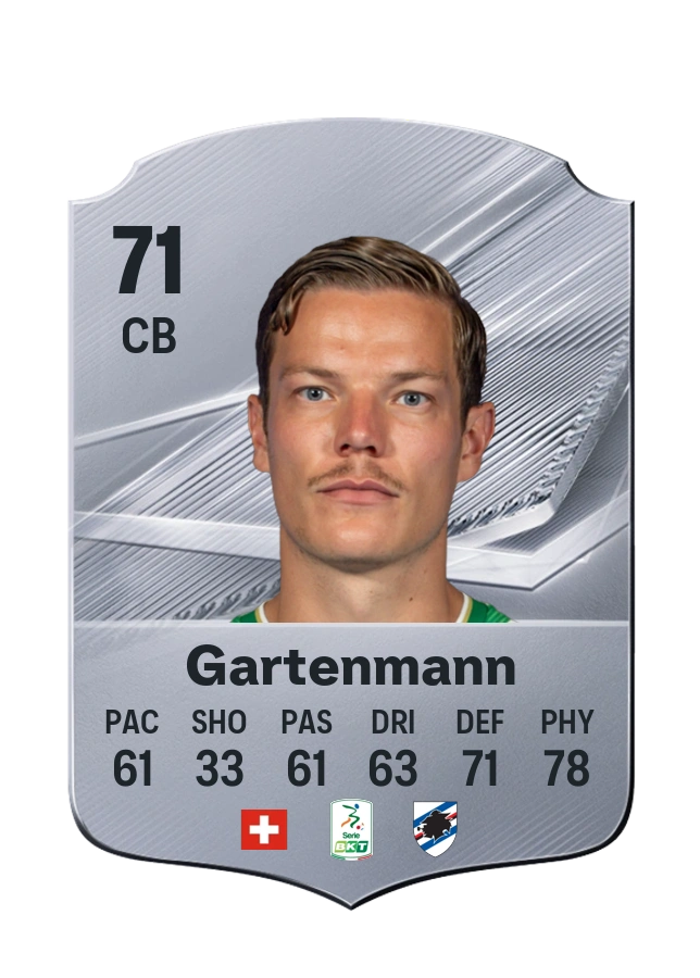 Stefan Gartenmann, Common card, rated 71