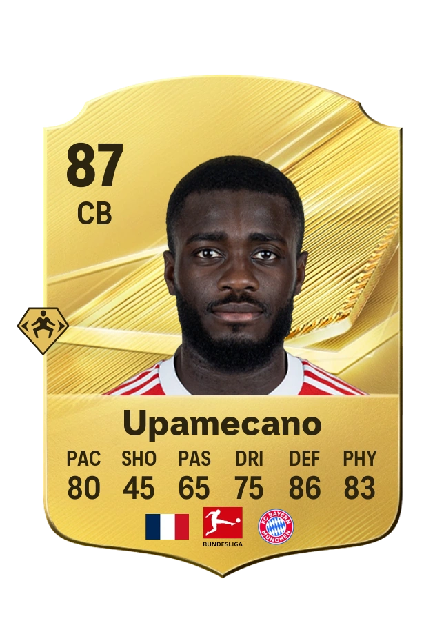 Dayot Upamecano، بطاقة Common، بتقييم 87