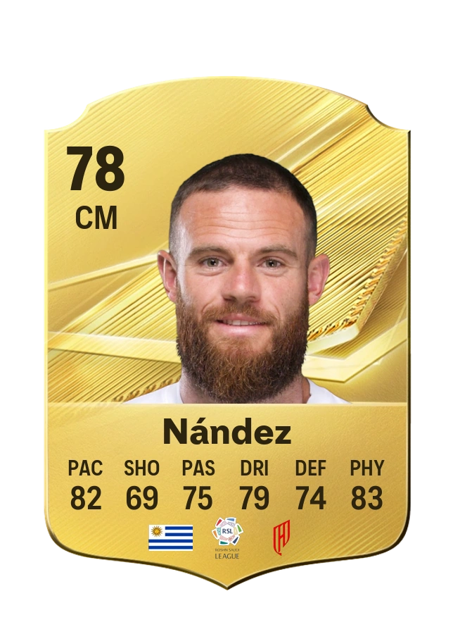 Nahitan Nández, Common card, rated 78