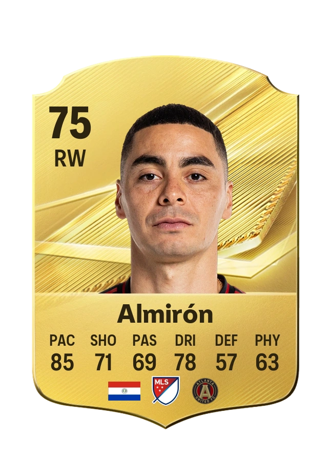 Miguel Almirón, Common card, rated 75