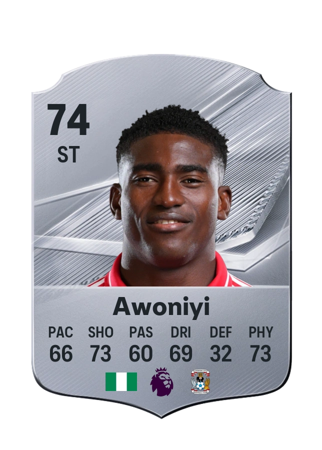 Taiwo Awoniyi, karta Common, ocena 74