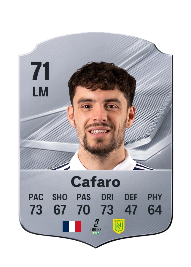 Carte Common de Mathieu Cafaro, note 71