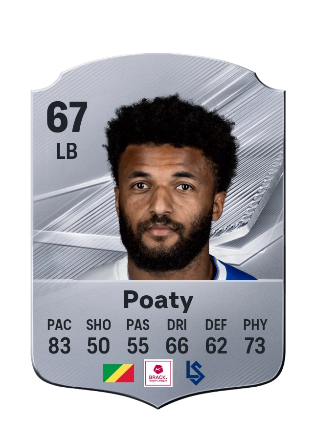 Morgan Poaty, Common card, rated 67