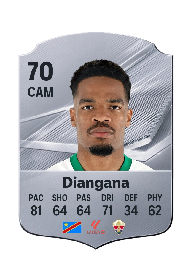 Grady Diangana, Common card, rated 70