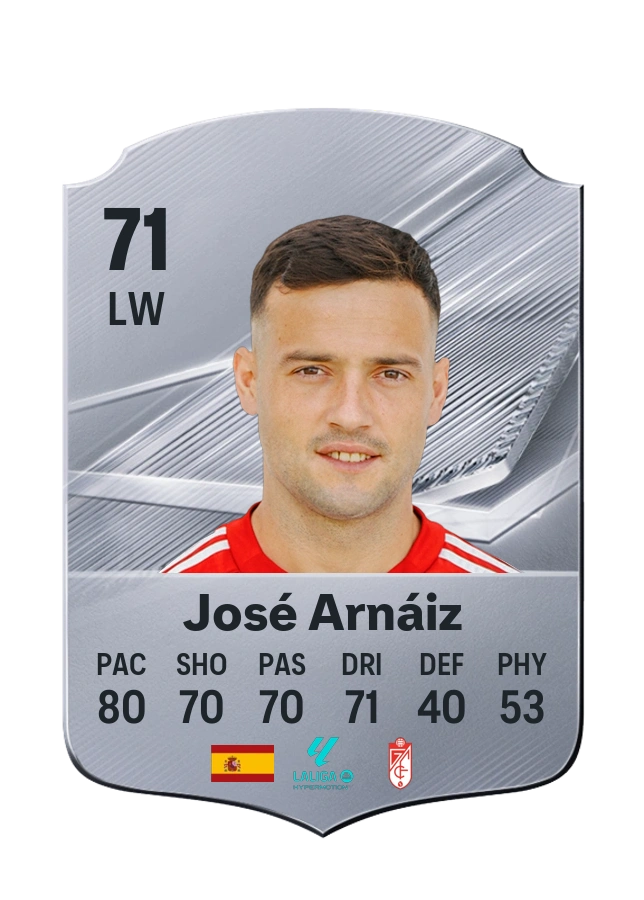 José Arnáiz, Common card, rated 71