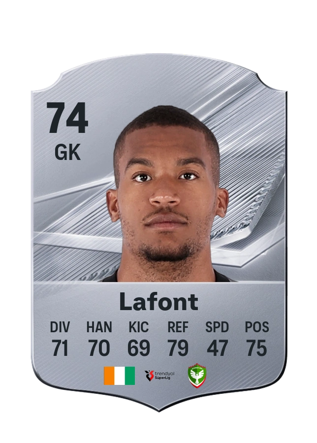 Alban Lafont, Common card, rated 74