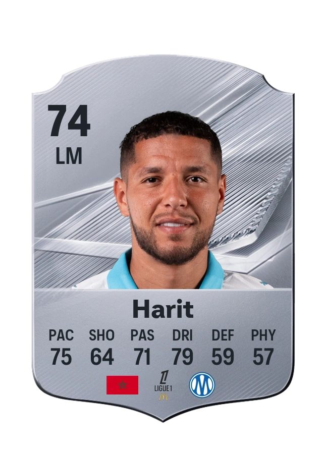 Amine Harit، بطاقة Common، بتقييم 74