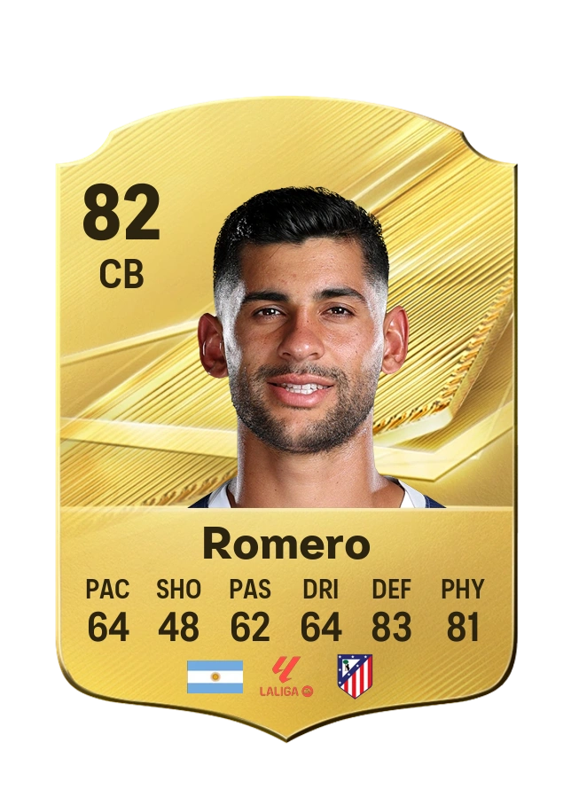 Cristian Romero، بطاقة Common، بتقييم 82