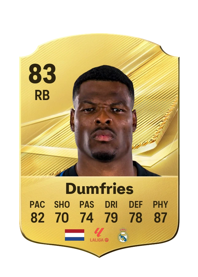 Denzel Dumfries, Common card, rated 83