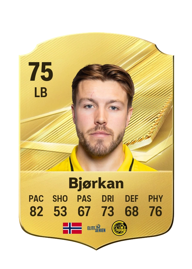 Fredrik Bjørkan, Common card, rated 75