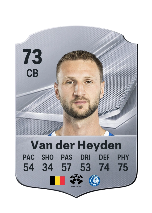 Siebe Van der Heyden، بطاقة Common، بتقييم 73