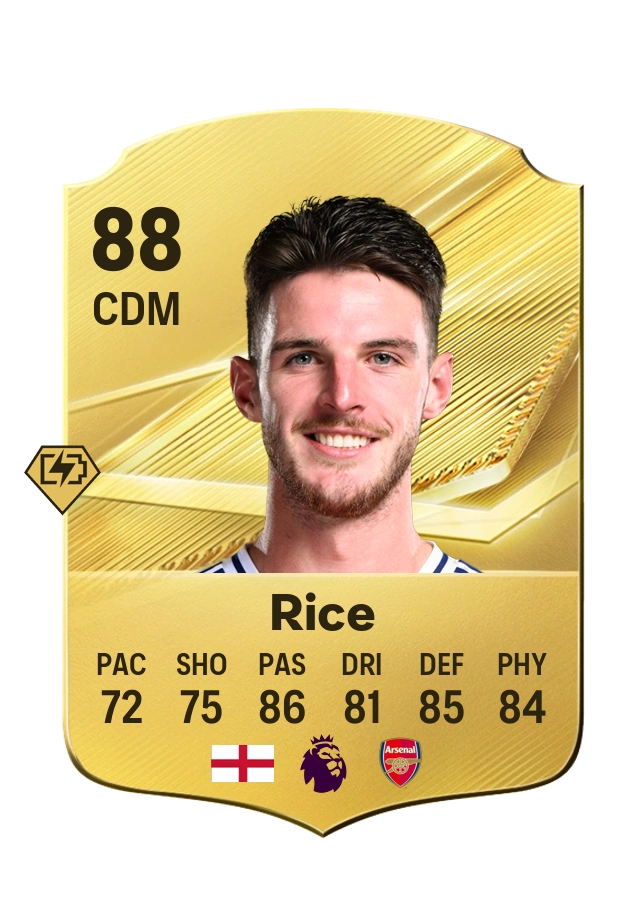 Declan Rice, Common-kaart, rating 88