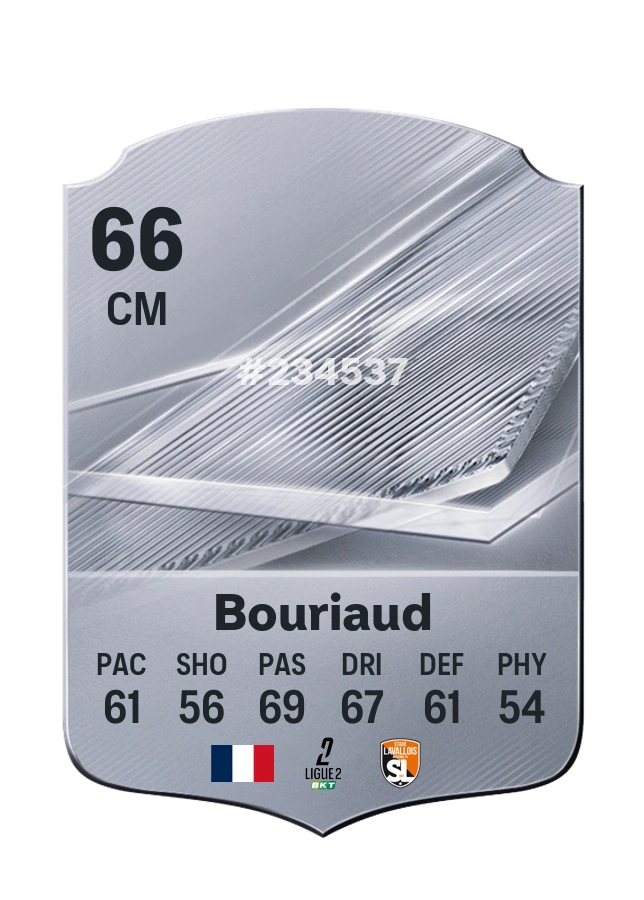 Teddy Bouriaud، بطاقة Common، بتقييم 66