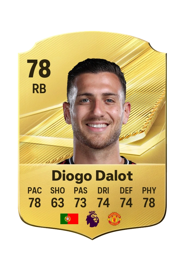 Diogo Dalot, Common card, rated 78