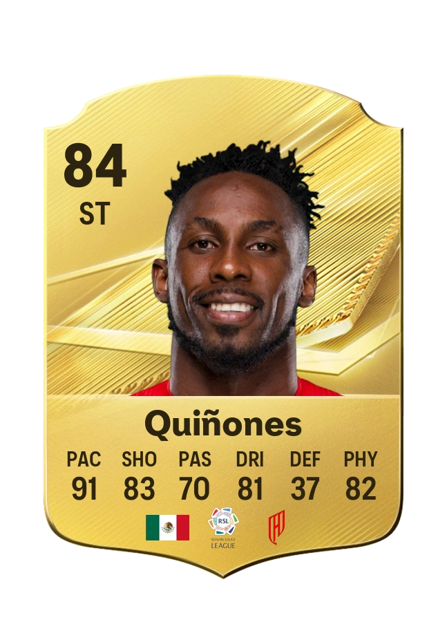 Julián Quiñones، بطاقة Common، بتقييم 84