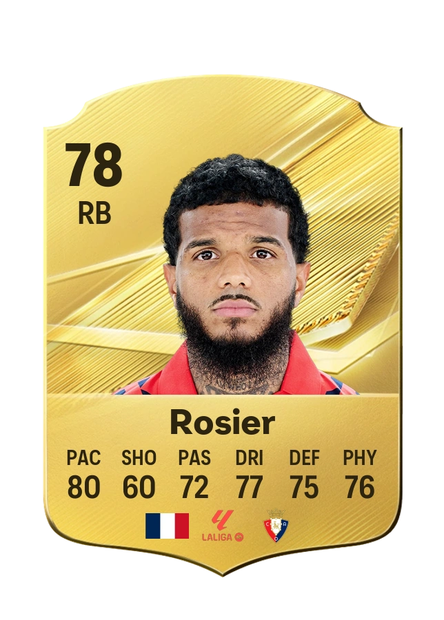 Valentin Rosier, Common card, rated 78