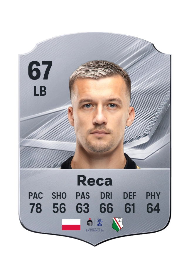 Arkadiusz Reca, Common card, rated 67