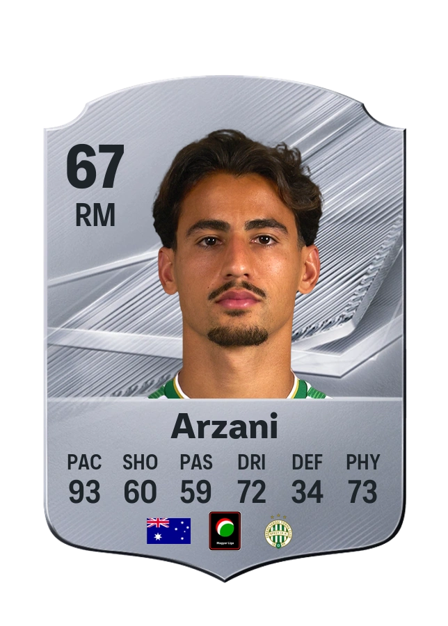 Daniel Arzani, Common card, rated 67