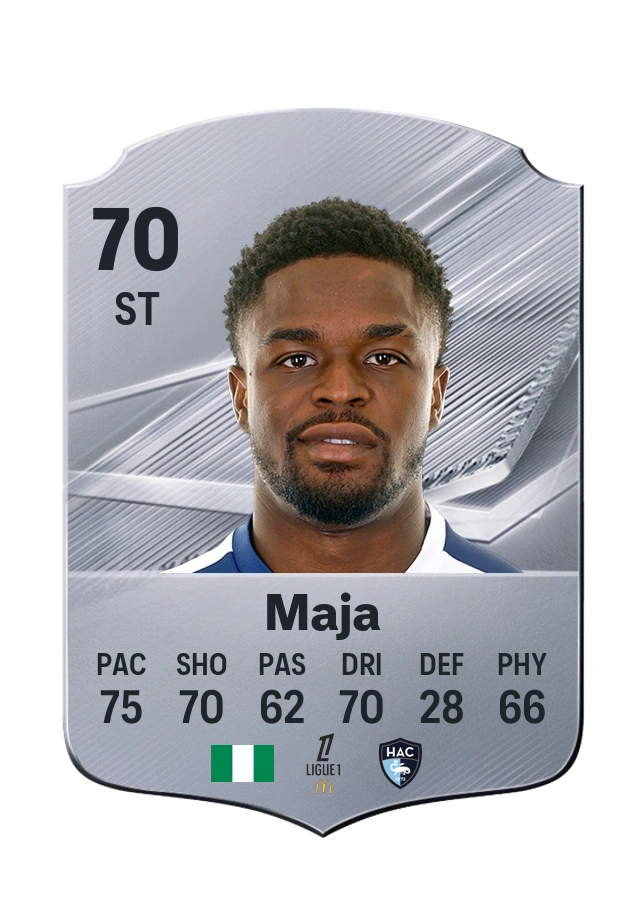 Carta Common di Josh Maja, valutazione 70
